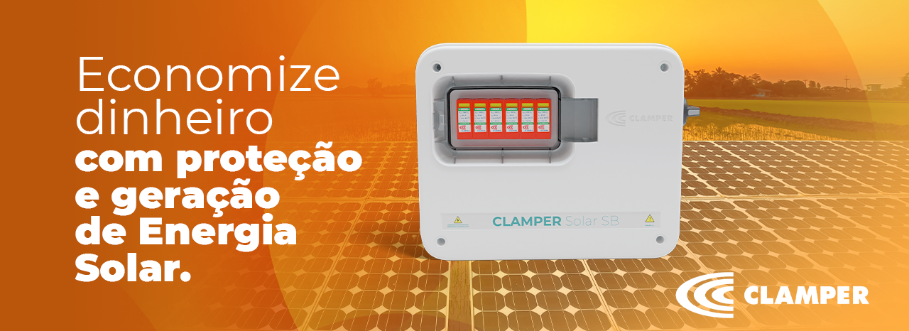 Salve dinheiro, proteção e geração de energia solar (CLAMPER Solar SB)